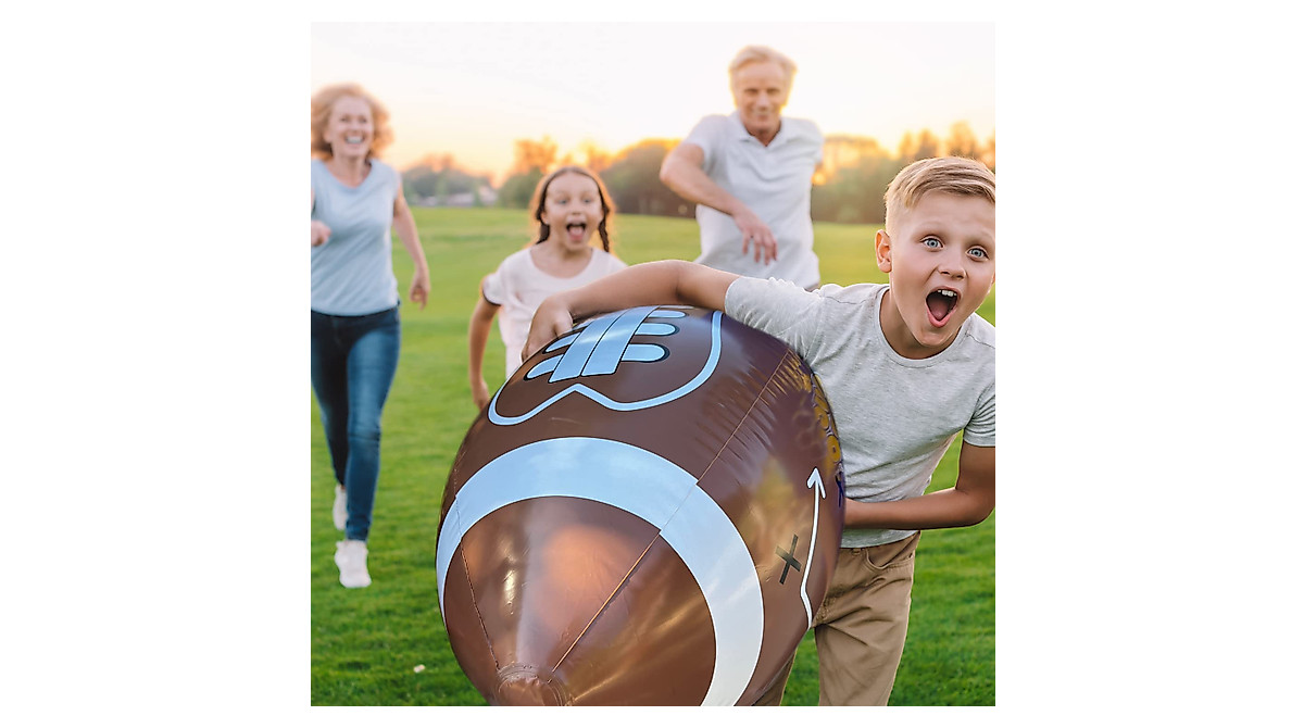 Giant Inflatable Football with Tee Set for Gameday & Parties