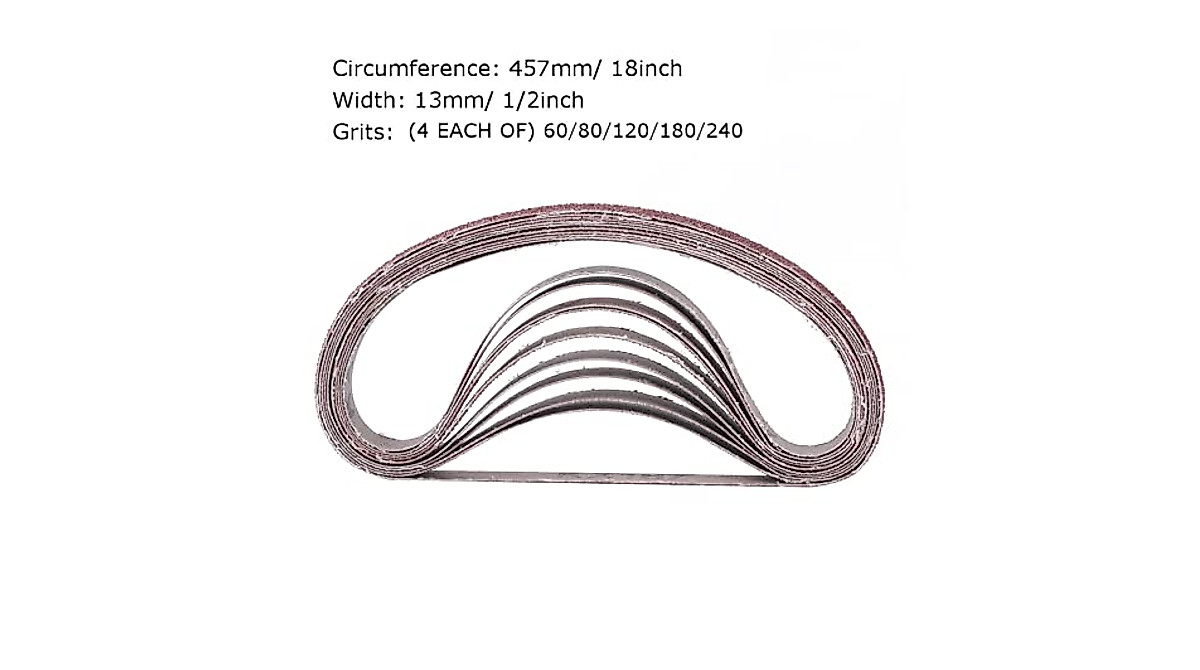Astro 3037 Luft-Bandschleifer 1/2" X 18" Mit 3 Schleifbändern | 0,5 PS Für Metallbearbeitung & Schweißnahtentfernung