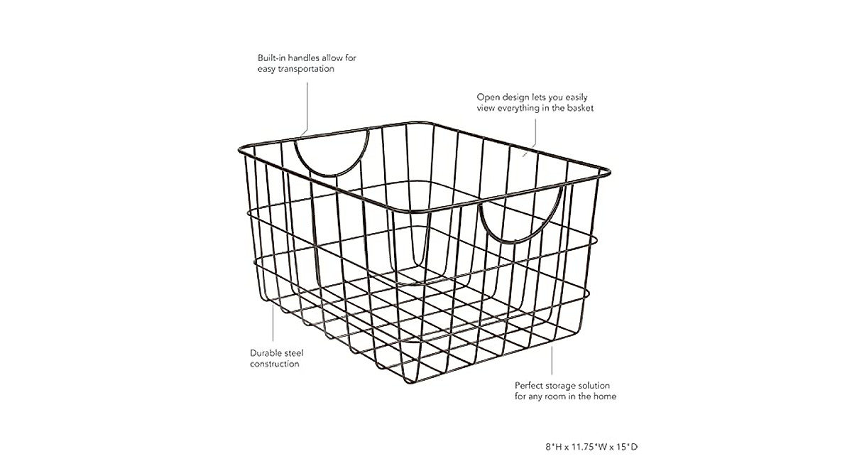 Spectrum Utility Wire Basket - Stylish Storage Solution