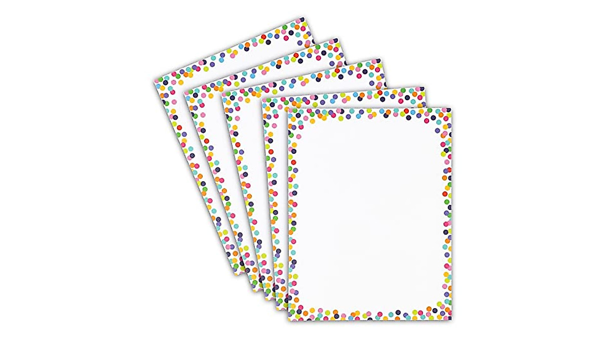 96 Sheets Confetti Stationery Paper for Invitations & Writing