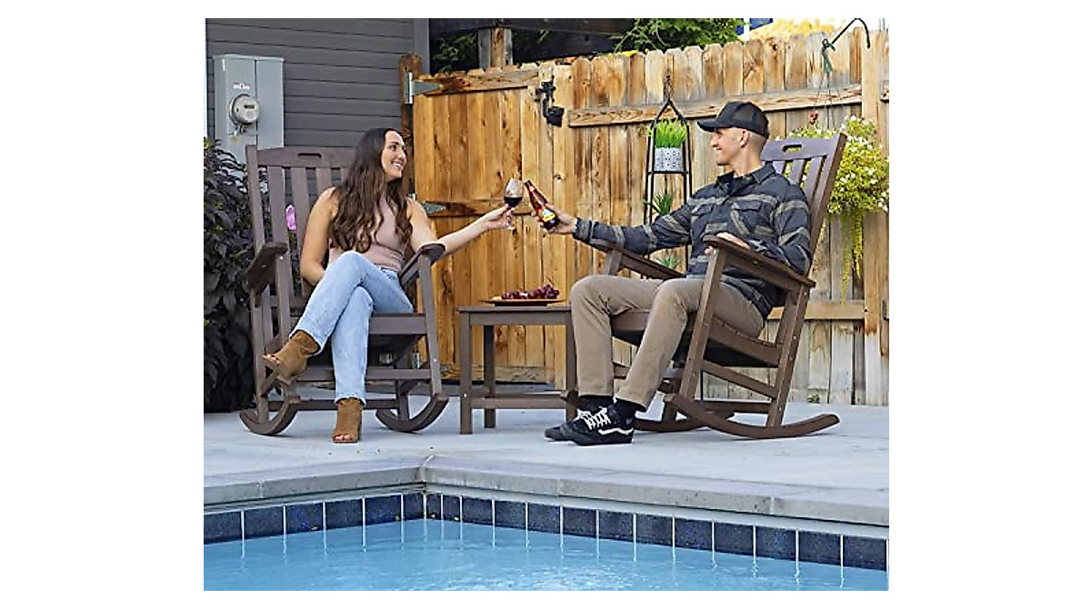 Cecarol Oversized Rocking Chair - Weather Resistant Comfort