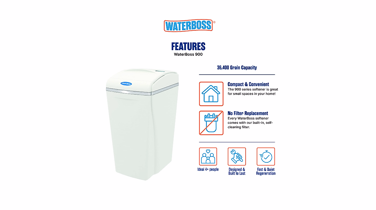 WaterBoss Whole Home Water Softener - 36,400 Grain