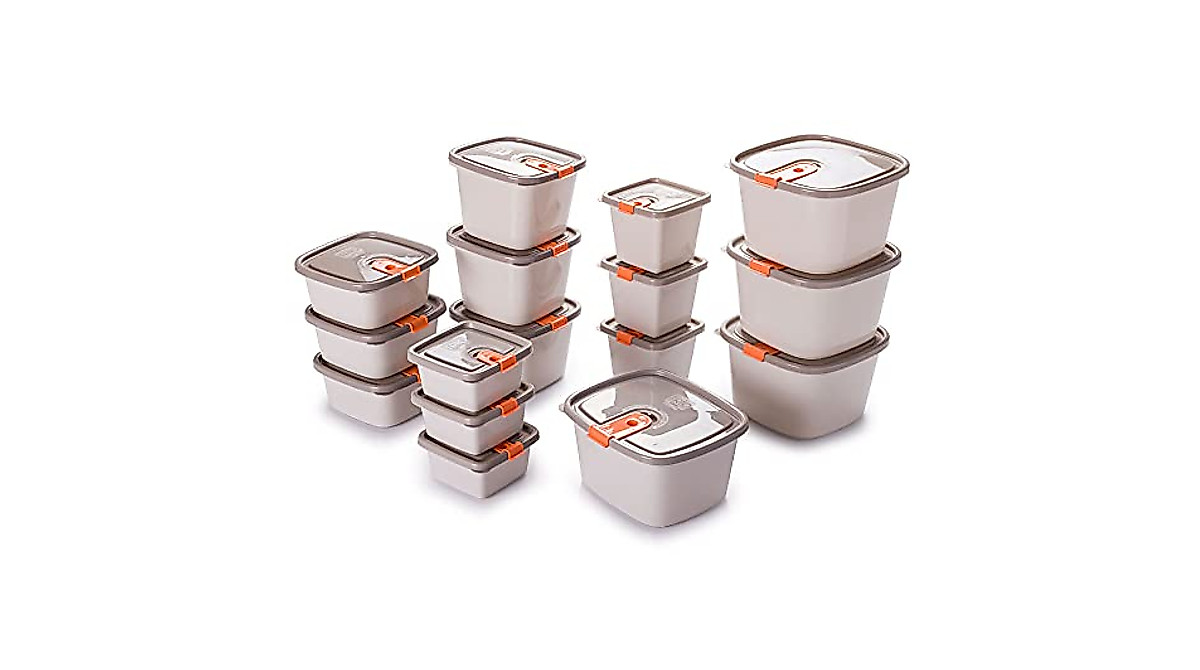 Plastic Food Storage Containers - 16 Piece Set