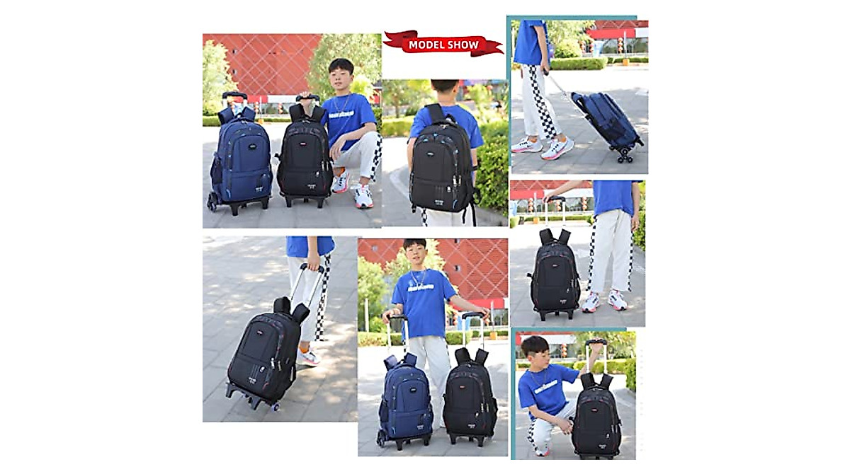 Versatile Rolling Backpack for Kids - Stylish & Practical