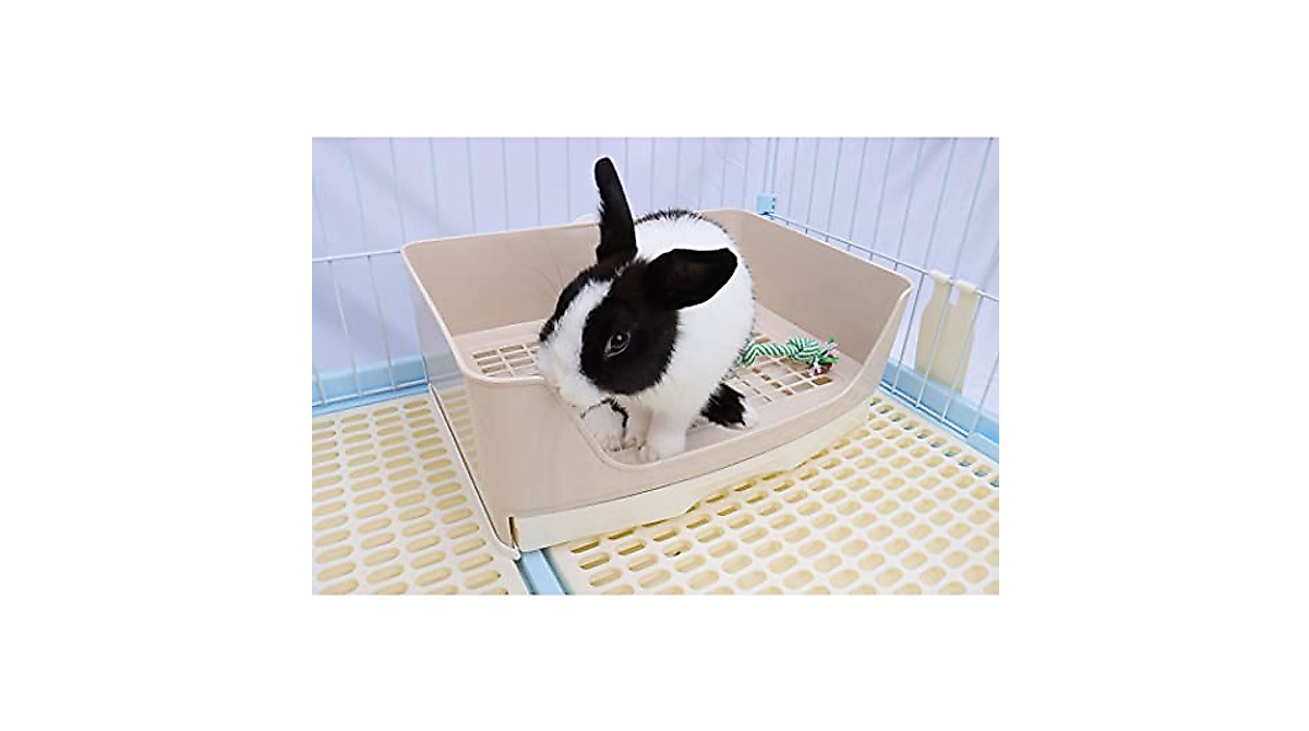 Oversize Rabbit Litter Box with Drawer for Large Pets | RUBYHOME