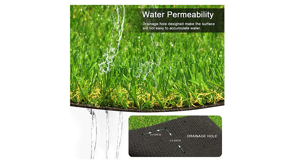 Weidear 4x6 ft Artificial Turf Grass for Pets & Gardens
