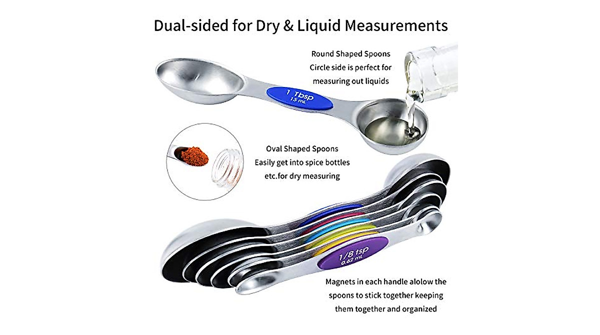 TILUCK 12-Piece Stainless Steel Measuring Set for Precise Cooking & Baking