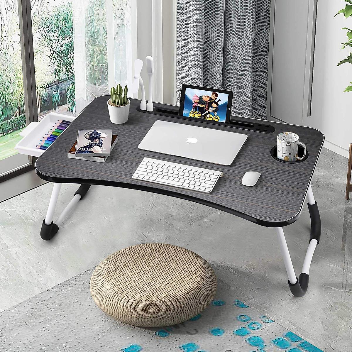 thumbnail image 2 of Slendor Laptop Desk Adjustable Laptop Stand Foldable Bed Table Portable Lap Desk Folding 2 of 13
