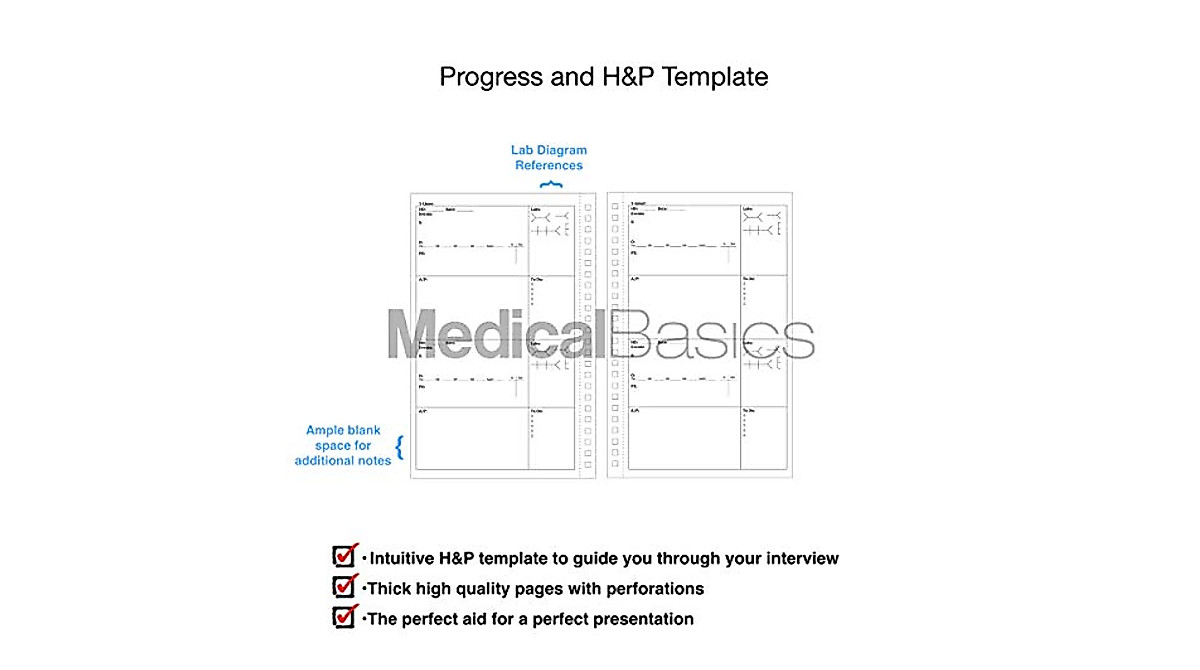 Medical Progress & H&P Notebook - 50 Templates for Efficient Documentation