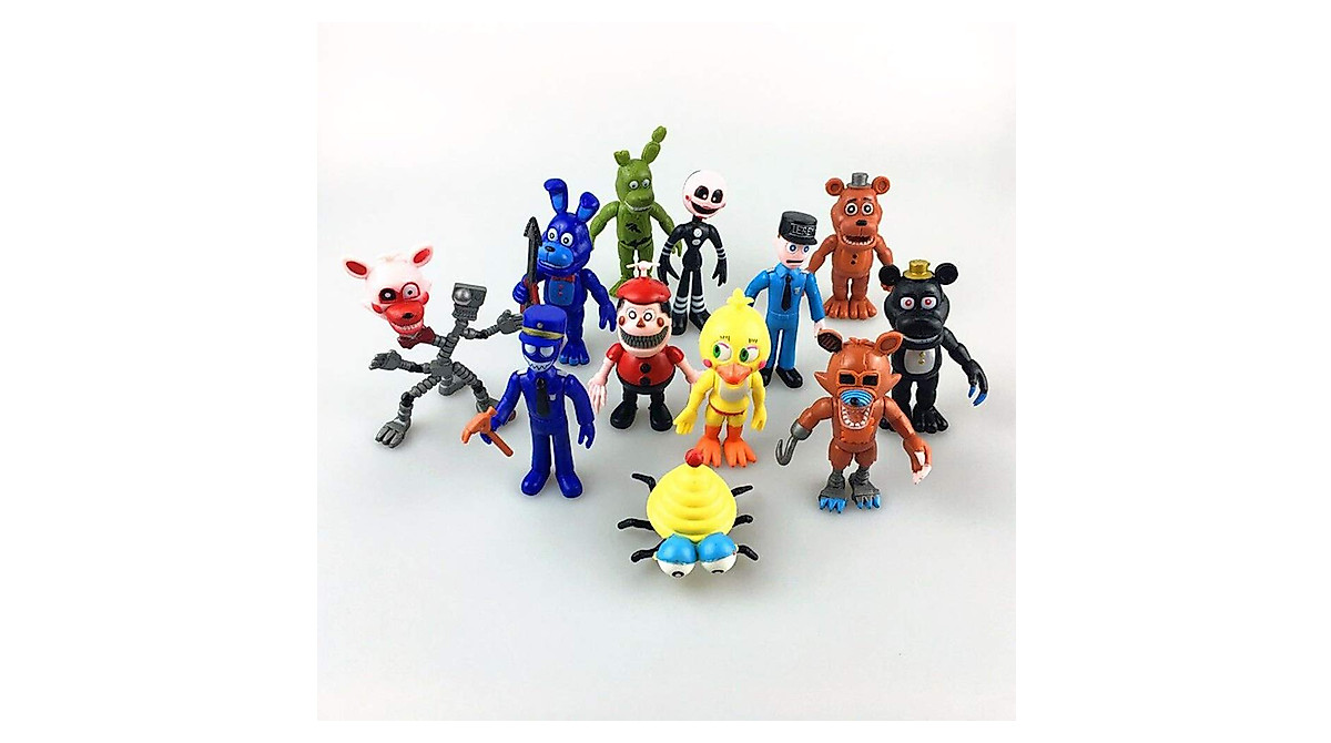 12 pcs Action Figures Set with 50 Waterproof Stickers