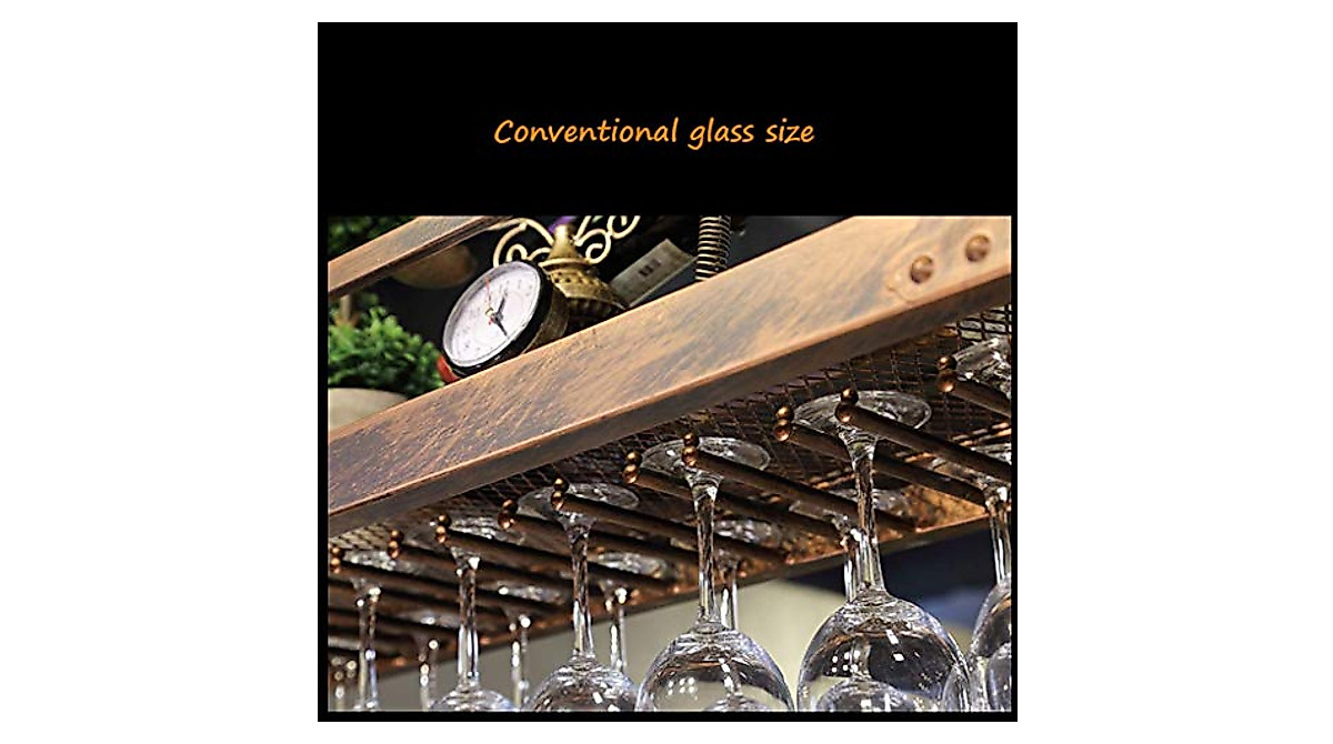 FIZDI Floating Bar Unit & Ceiling Wine Rack - Industrial Style