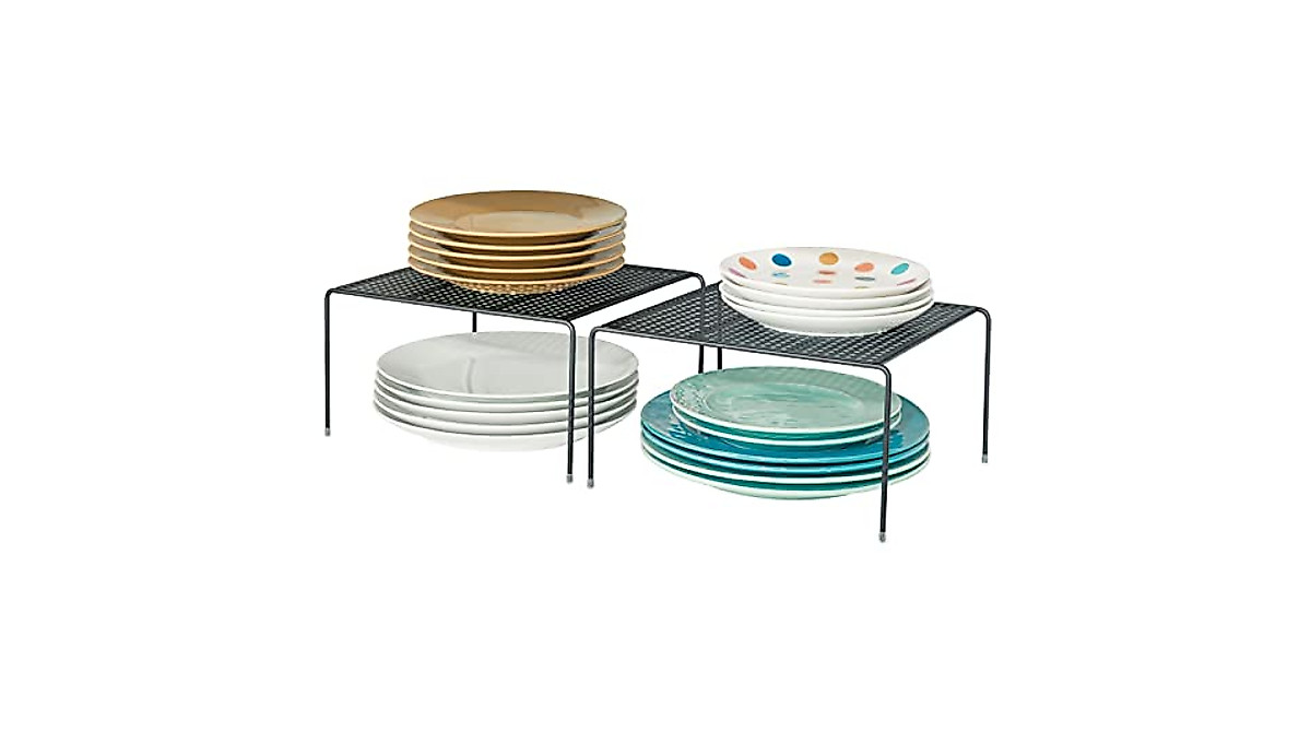 mDesign Modern Metal Kitchen Organizer - 2 Pack