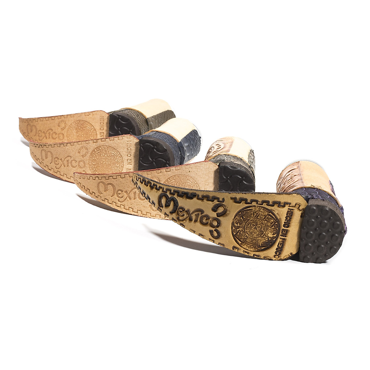 3-Pack Mexican Leather Mini Boot Tequila Shots | MexART