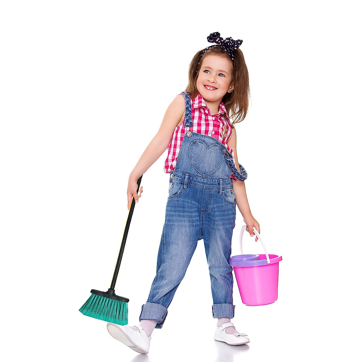 Kids Mini Short Sweeper Set - Fun & Durable Indoor Outdoor Brooms