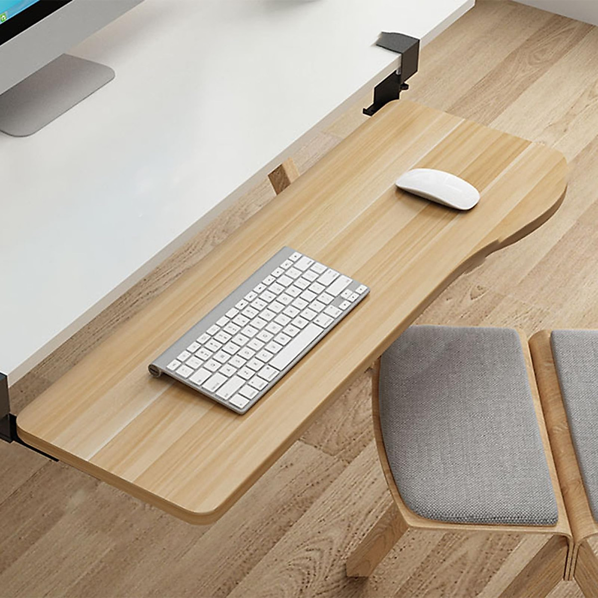 BBAUER Adjustable Under Desk Keyboard Tray - Space Saver