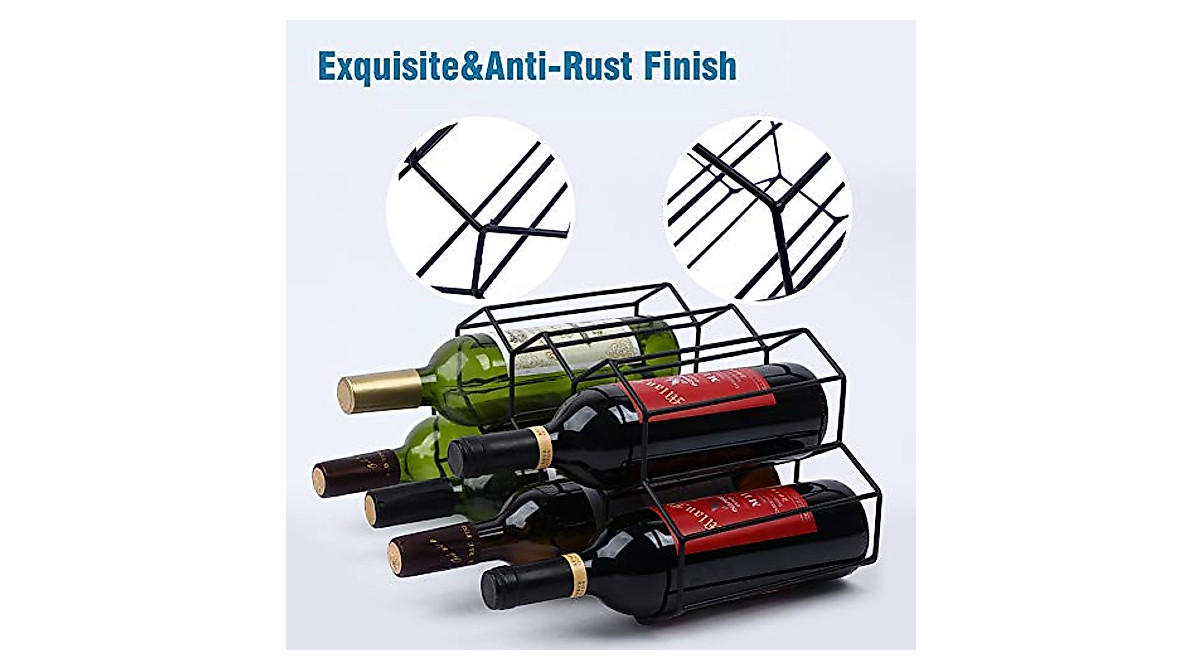 Urban Deco 9 Bottle Wine Rack - No Assembly Needed