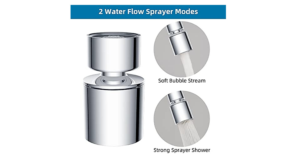 Hygie Rinse 360° Kitchen Faucet Aerator - Dual-Flow Design