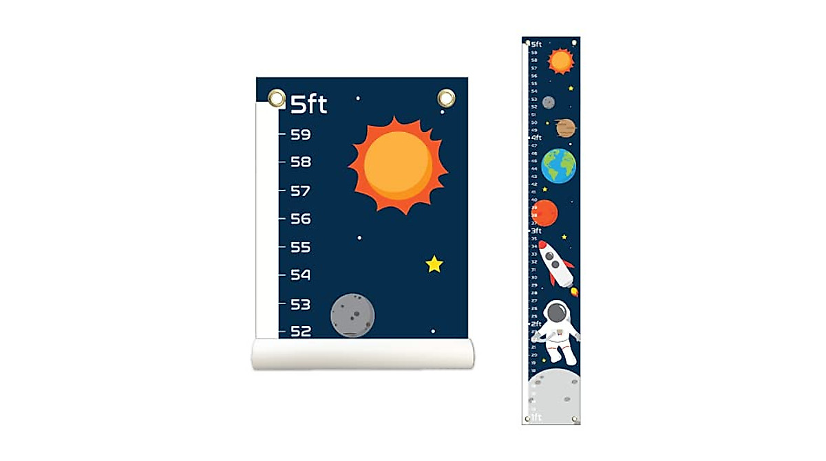 Kids Space Growth Chart - Fun Height Measurement