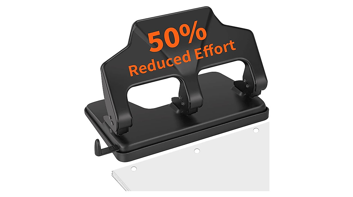 Heavy Duty 3 Hole Punch - Effortless Punching for Offices & Homes