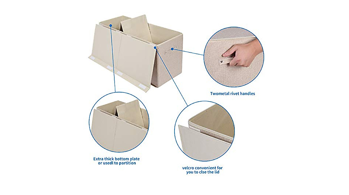Popoly Large Toy Storage Box - Sturdy Collapsible Organizer