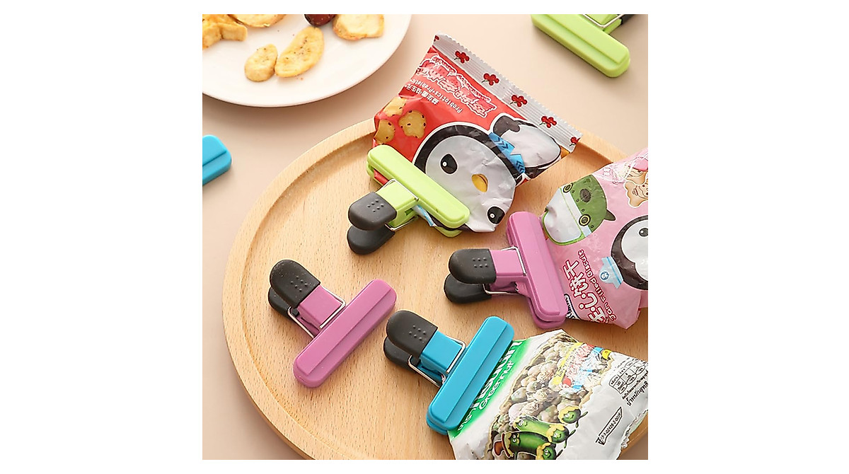 Airsnigi 24 Pack Chip Bag Clips: Heavy Duty Food Sealers