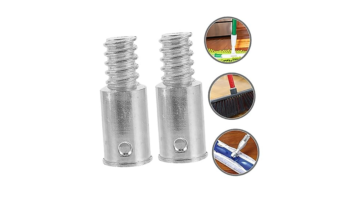 YARNOW 2pcs Threaded Tip for Extension Pole - Stainless Steel Connectors