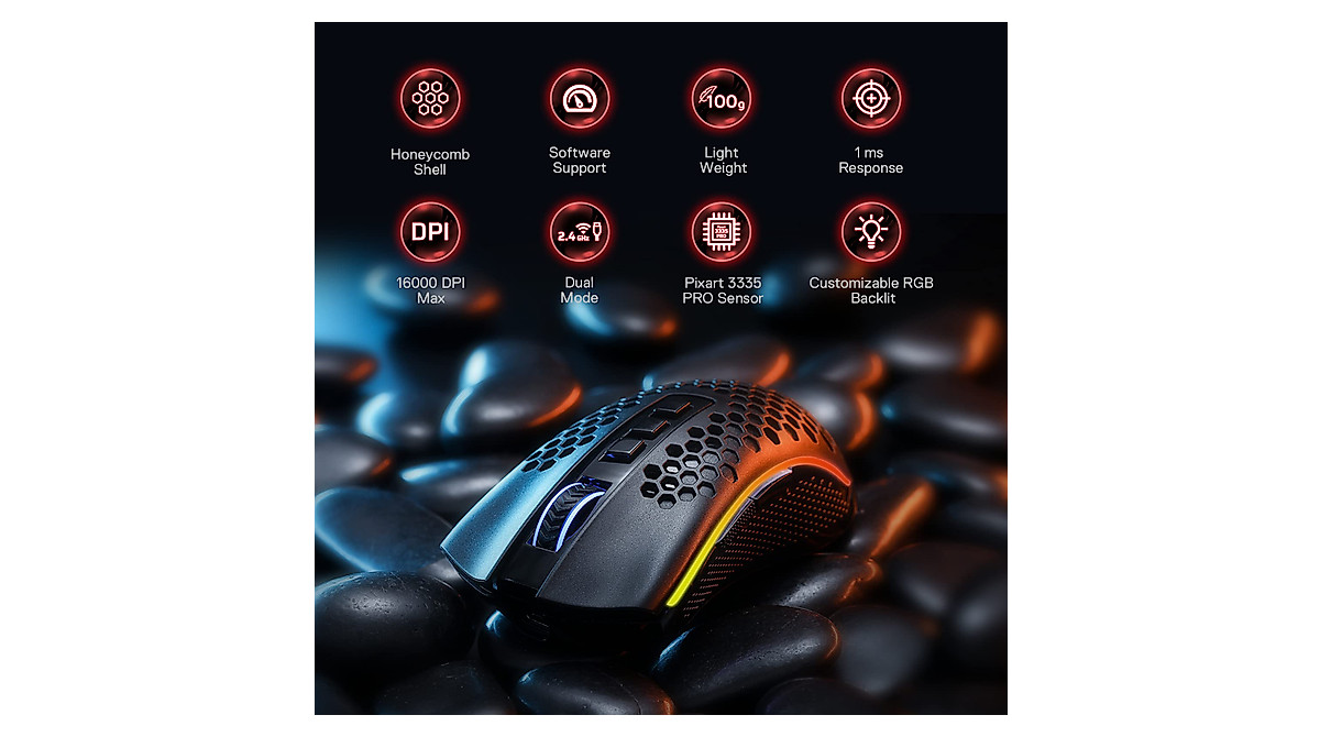 Redragon M808 Pro: Wireless Gaming Mouse with RGB