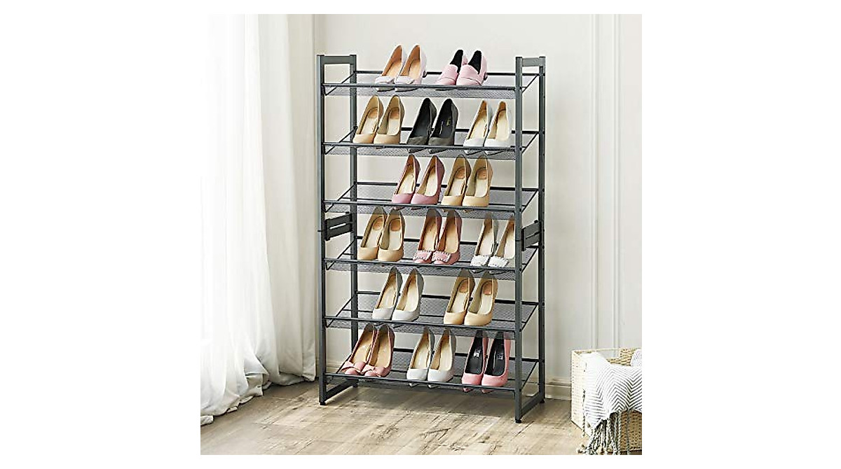 SONGMICS 3-Tier Shoe Rack – Stylish Shoe Organizer