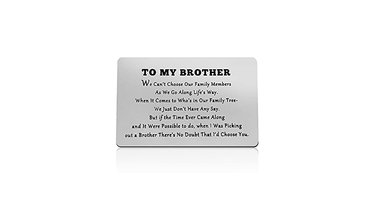 Personalized Brother Gift Wallet Card - Heartfelt Engraved Keepsake