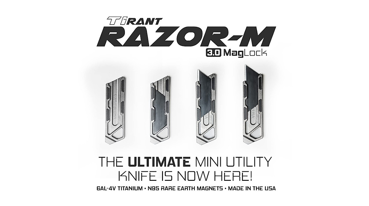 Exceed Designs TiRant RAZOR-M 3.0: Premium Utility Knife