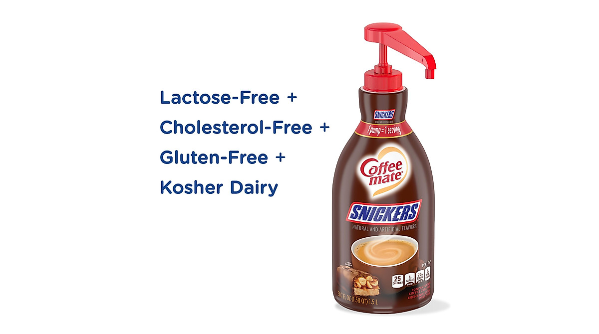 Nestle Coffee Mate Snickers Liquid Creamer - No Refrigeration Needed