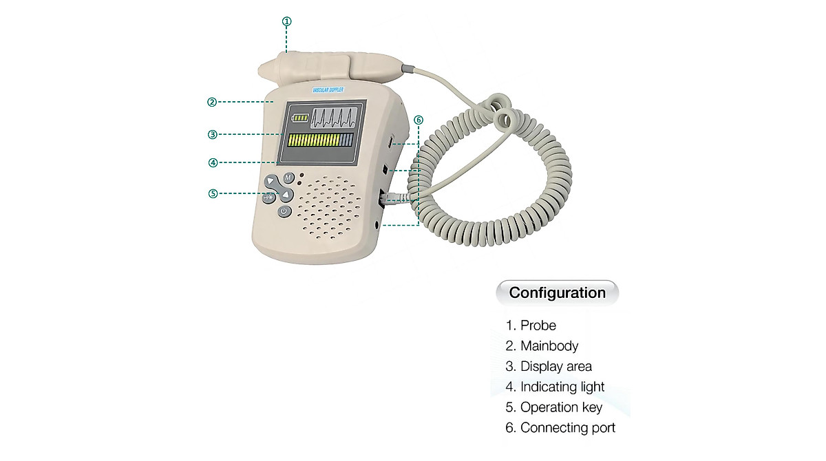 Handheld 8MHz Blood Flow Detector - Accurate & Reliable