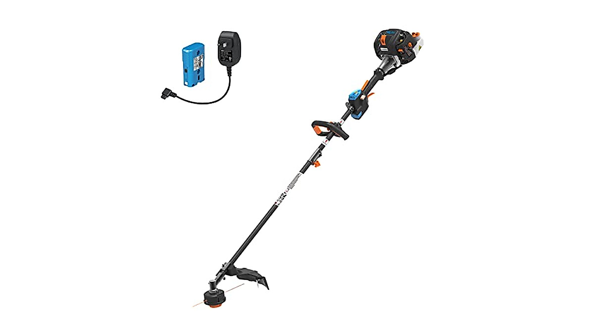 LawnMaster No-Pull Gas Grass Trimmer | Powerful 26cc & Electric Start