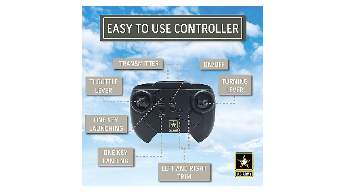US Army Remote Control Helicopter Toy for Kids