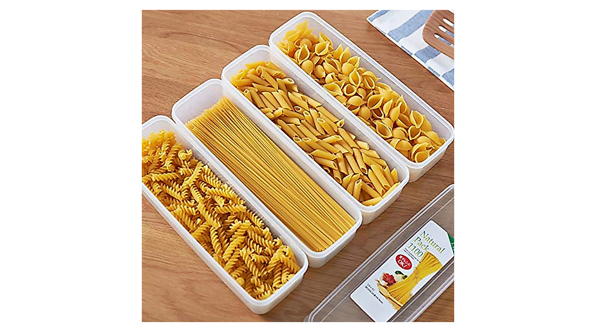 RAYNAG 2 Pack Pasta Containers for Pantry & Refrigerator Storage