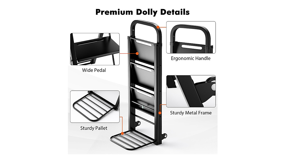 Toolsempire 2-in-1 Hand Truck & Step Ladder - Versatile Use