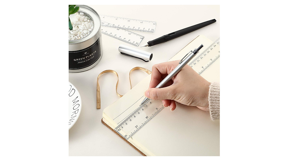 Eboot 50 Pack Clear Plastic Rulers - Durable Measuring Tools