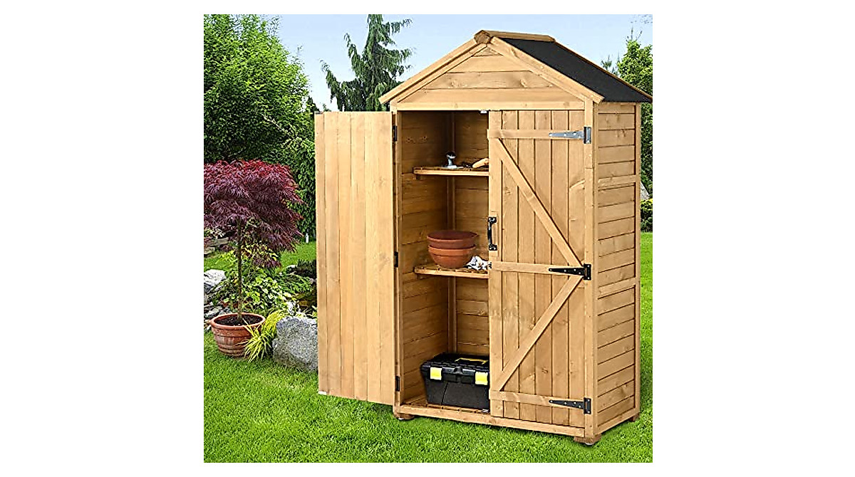 Merax Outdoor Wood Storage Shed - Durable & Waterproof