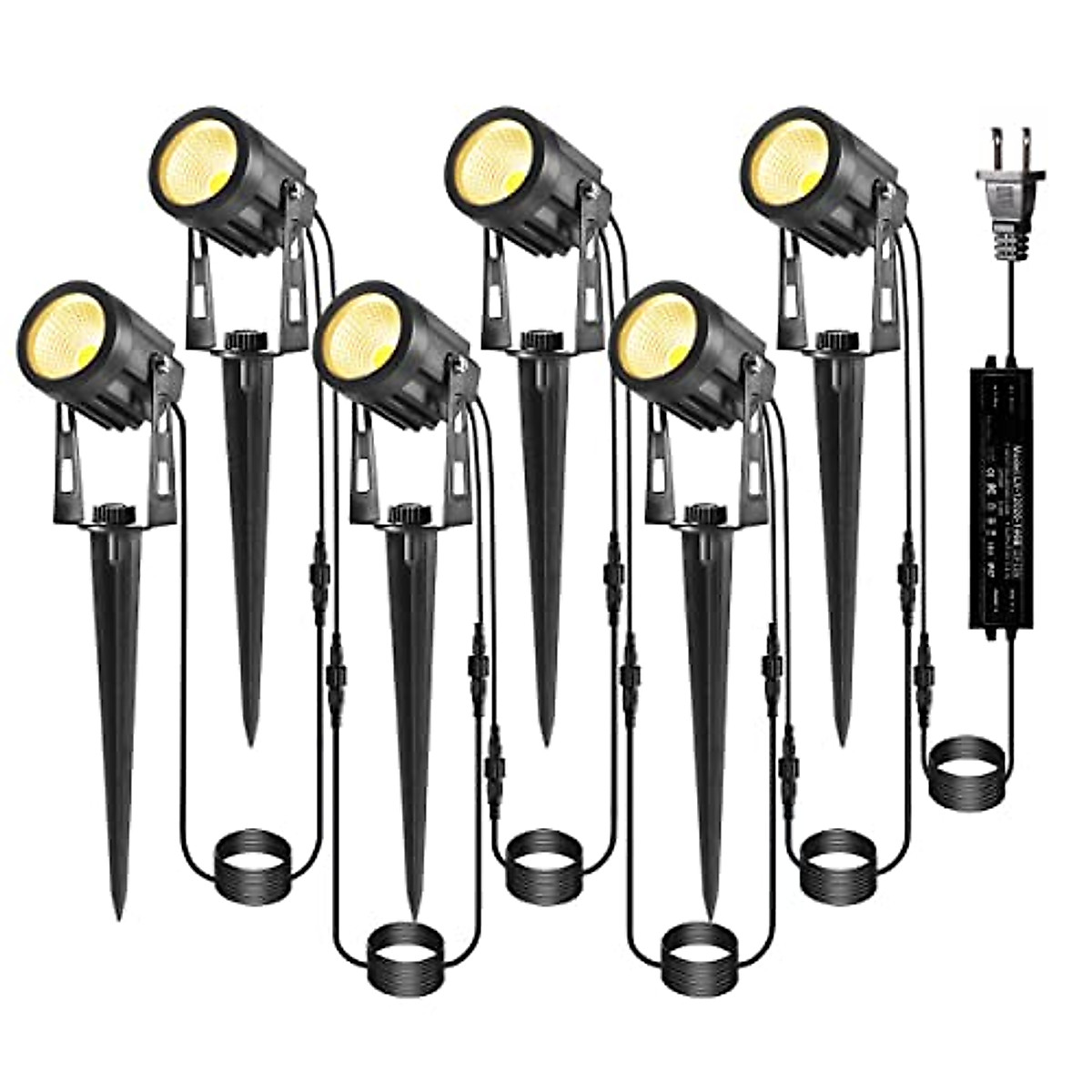 Greenclick Landscape Lighting - Bright 12V Outdoor Spotlight 6 Pack