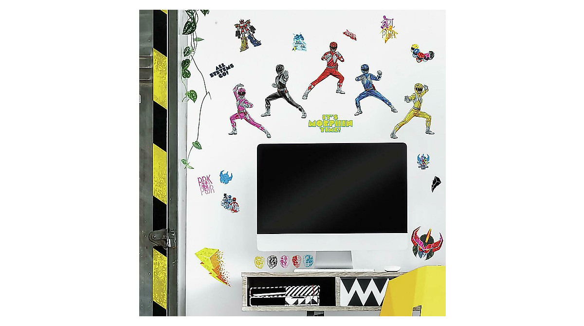 RoomMates Power Rangers Wall Decals - Reusable Peel & Stick Decor