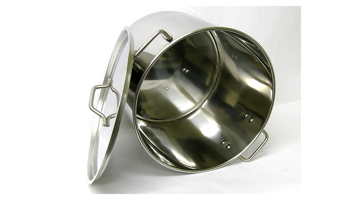 Ballington 80 Qt Stainless Steel Stock Pot w/ Steamer Rack
