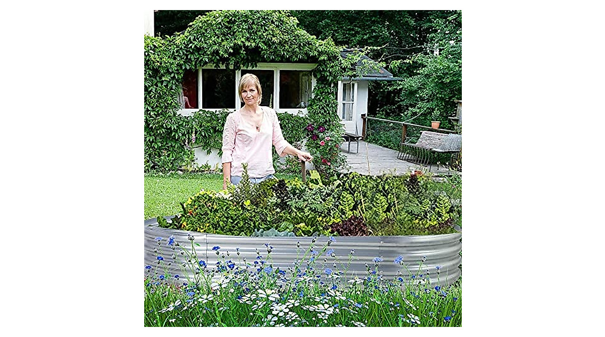 Land Guard Galvanized Raised Garden Bed Kit - Durable Outdoor Planter