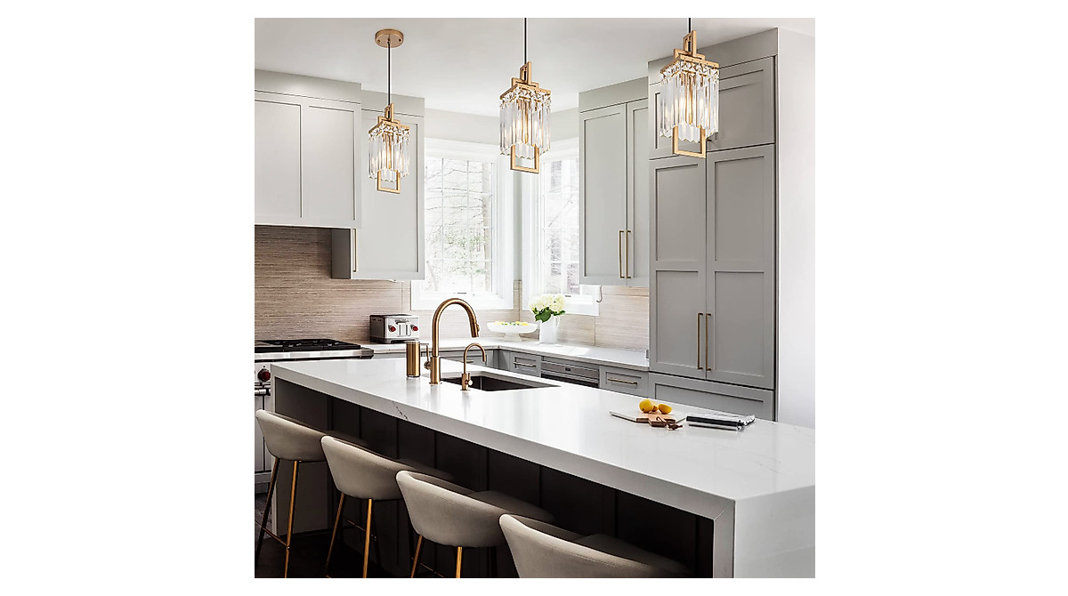 Modern Gold Pendant Lights - Stylish 3-Pack for Home