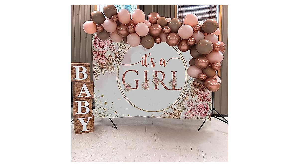 Mocsicka Boho Baby Shower Backdrop - Perfect for Girls