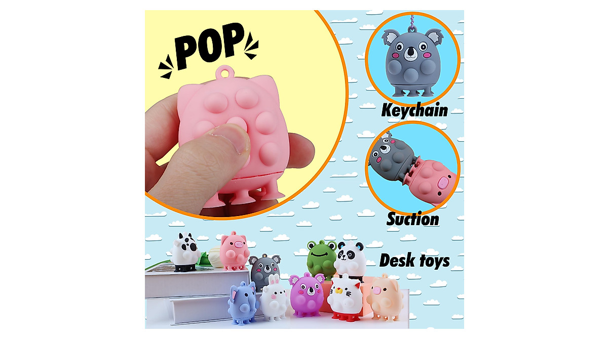 ChildFun 24 PCS Animal Pop Fidget Toys for Kids