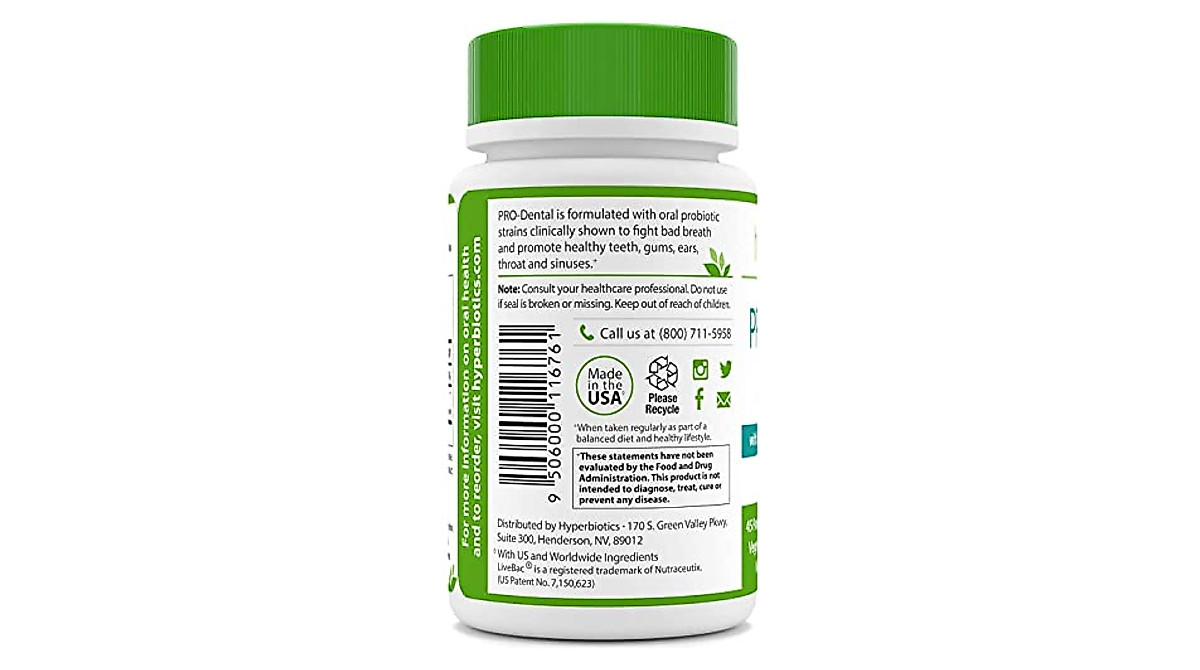 Hyperbiotics Pro Dental Probiotic - Sugar-Free & Vegan
