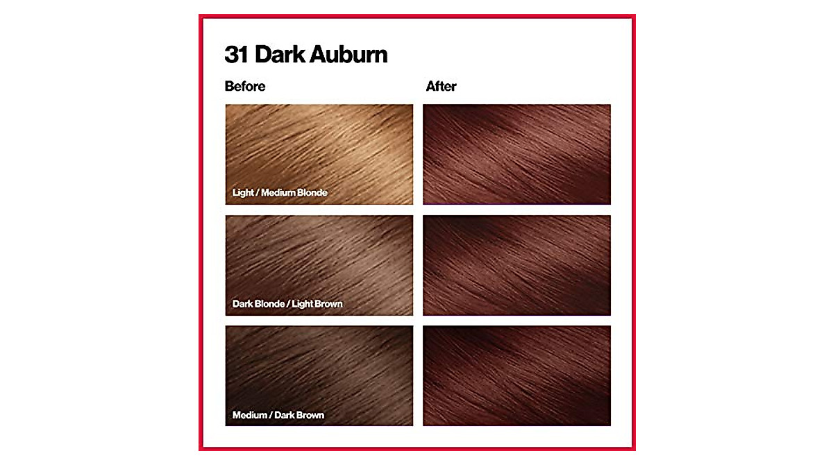 Revlon Permanent Red Hair Dye - 100% Gray Coverage