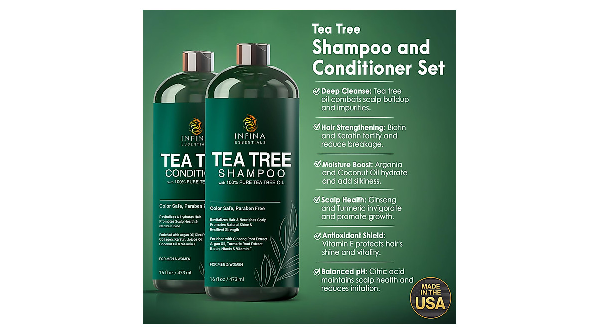 Deep Cleansing Tea Tree Shampoo & Conditioner Set