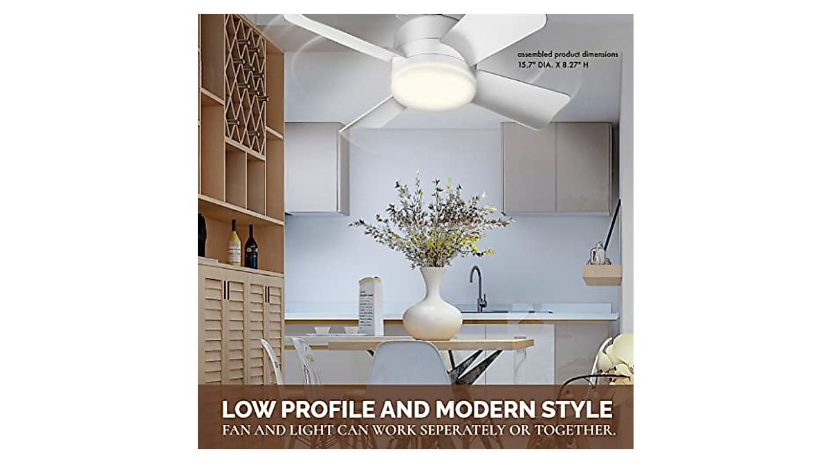 Socket Fan Ceiling Fan with Light - Easy Install, Remote Control ...