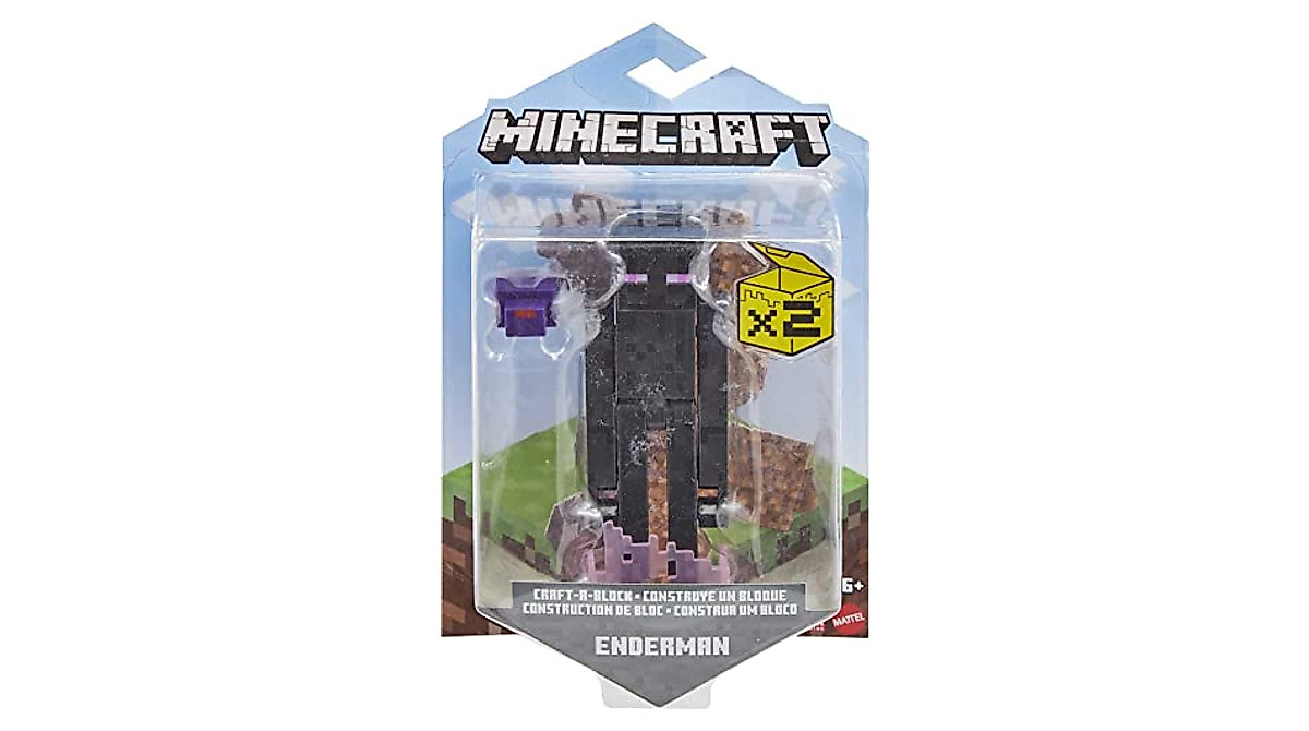 Mattel Minecraft Craft-A-Block Enderman Action Figure